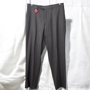 Savane Luster Gabardine Dress‎ Pants Total Comfort Heather Gray Men W36 L32 NWT